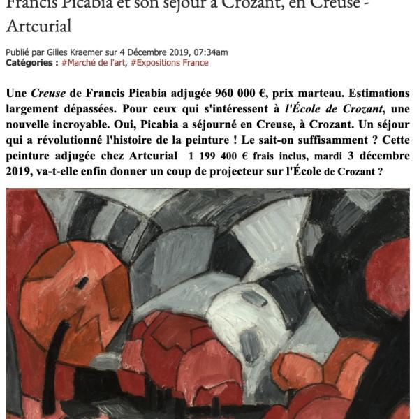 Peintres de l'école de Crozant Documents Francis Picabia et son séjour à Crozant, en Creuse - Artcurial custom text