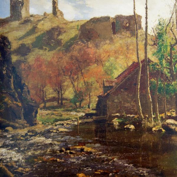Peintres de l'école de Crozant Rouart Henri Henri Rouart - Crozant le bord de la Sédelle custom text