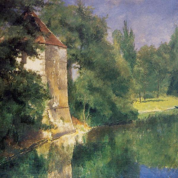 Peintres de l'école de Crozant Rouart Henri Henri Rouart - L'étang du domaine de l'Hermitage custom text