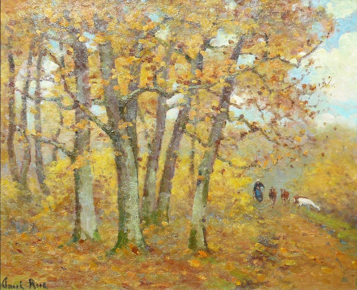 Peintres de l'école de Crozant Rue Paul Paul Rue - Sous-bois d'automne custom text