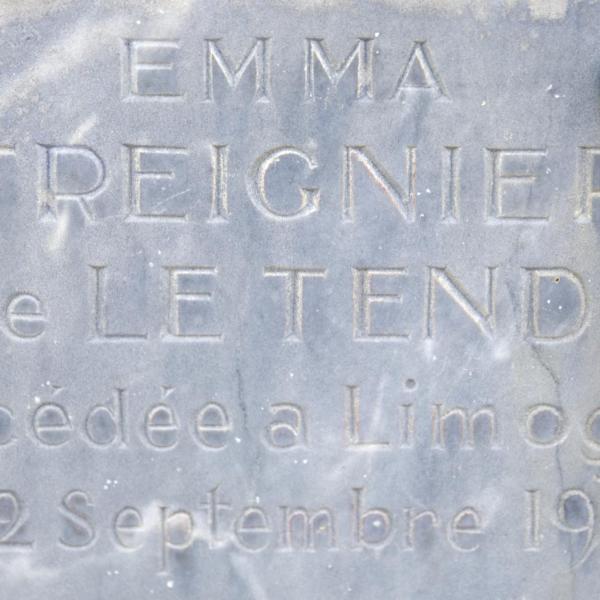 Peintres de l'école de Crozant Documents Tombe de Gaston Treignier custom text